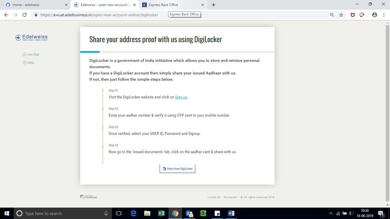 documents access through Digilocker