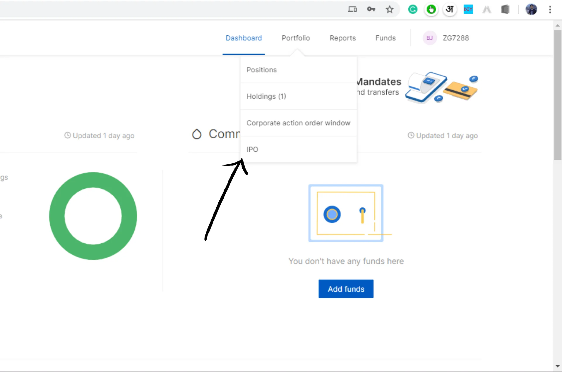 Apply for UPI from Zerodha Console