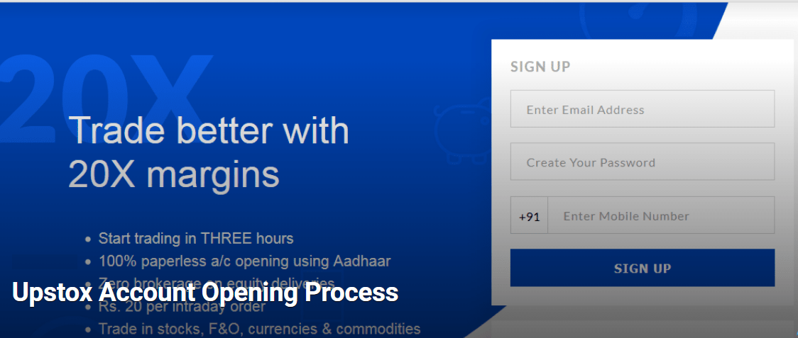 upstox account opening procedure